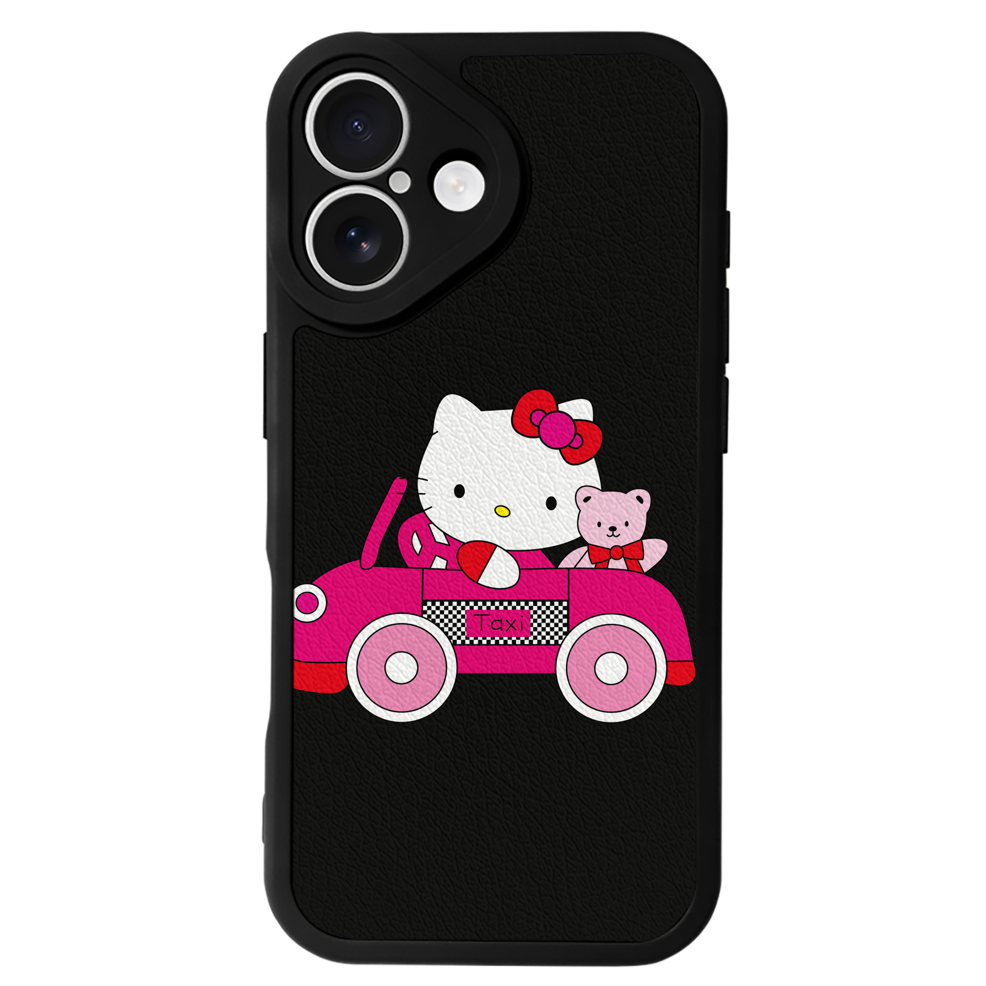（画像用） Hello Kitty ハローキティ 【iPhone 16シリーズ対応】シリコンスマホケース（レザー調） 材質：シリコン
